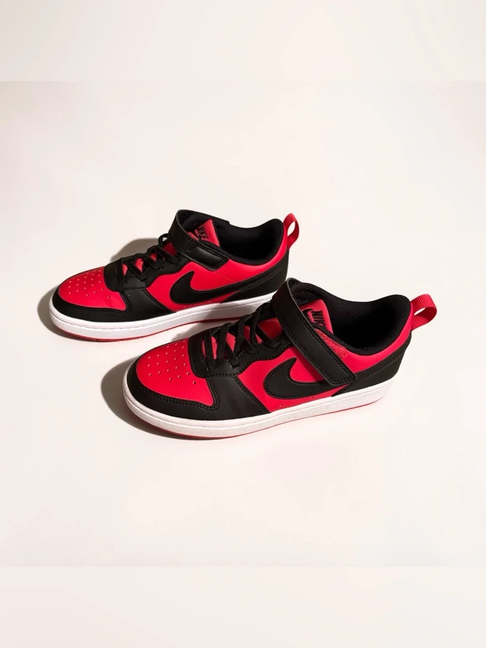 Nike Low-Top Dunk Sneakers in Red and Black